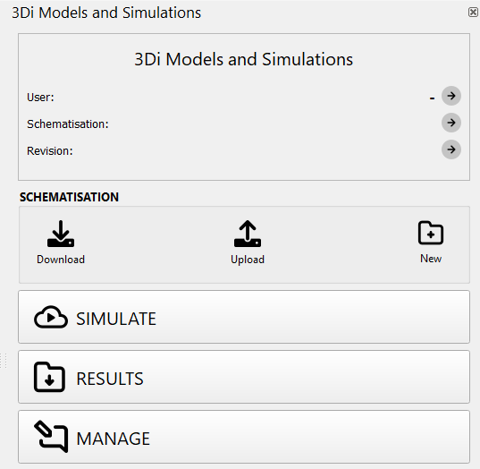 Overview interface Models and Simulation panel